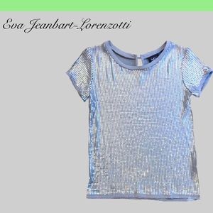 NWOT Eva Jeanbart-Lorenzotti Allover Sequin Top